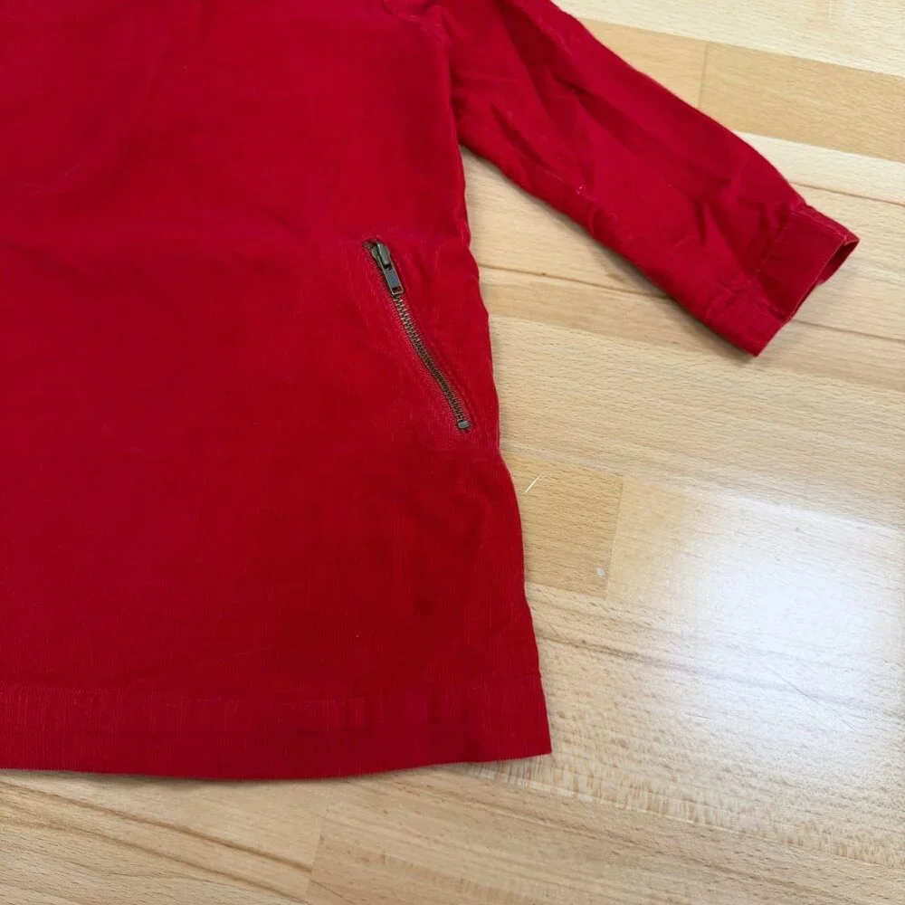 Baby Gap Girl's Red Corduroy Christmas Shift Dress size 2 Years Peter Pan Collar